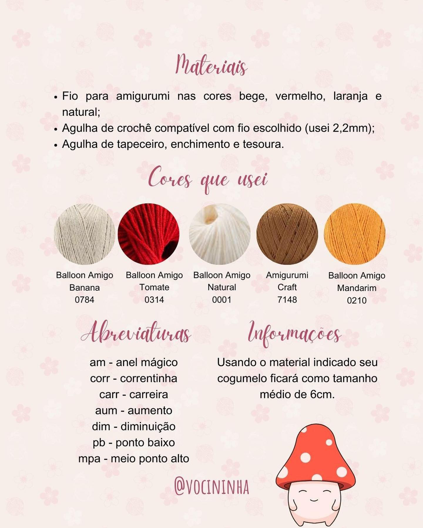 Cogumelo Amanita: Grátis Padrão de Crochê
