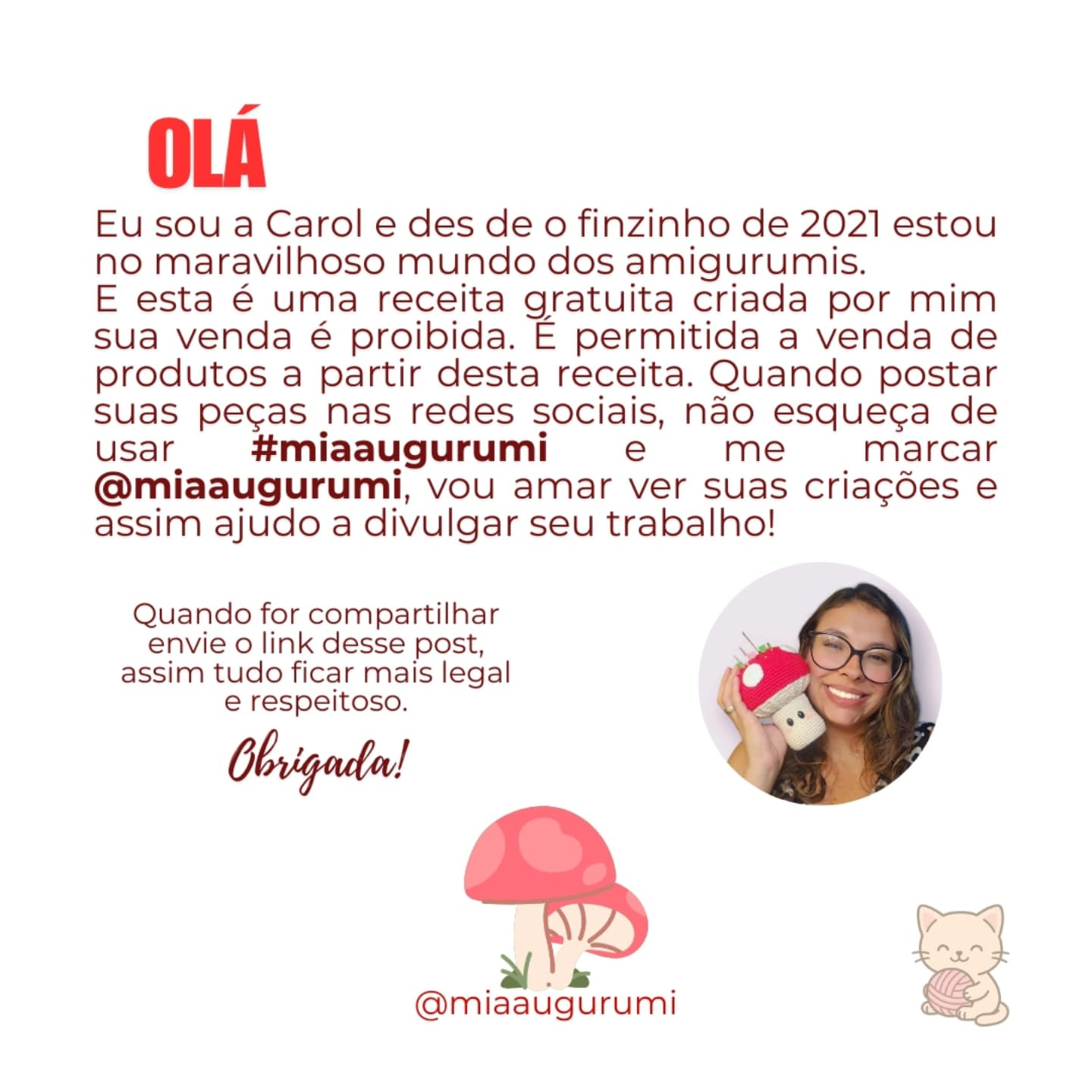 Cogumelo Amigurumi: Gráfico de crochê gratuito