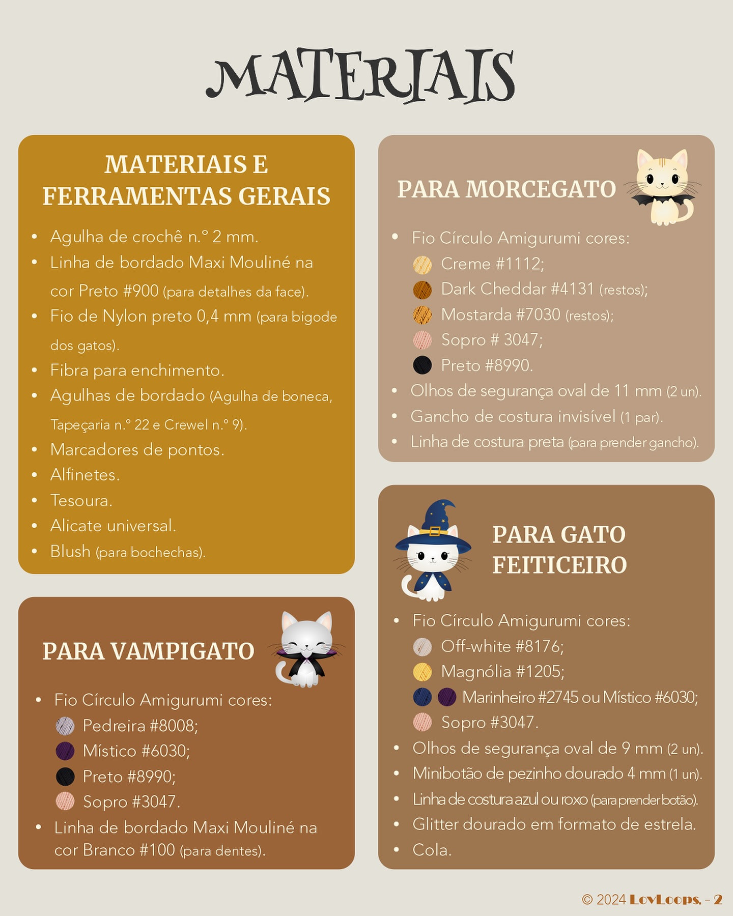 Coleção de Gatinhos de Halloween: Gráficos de Crochê Grátis