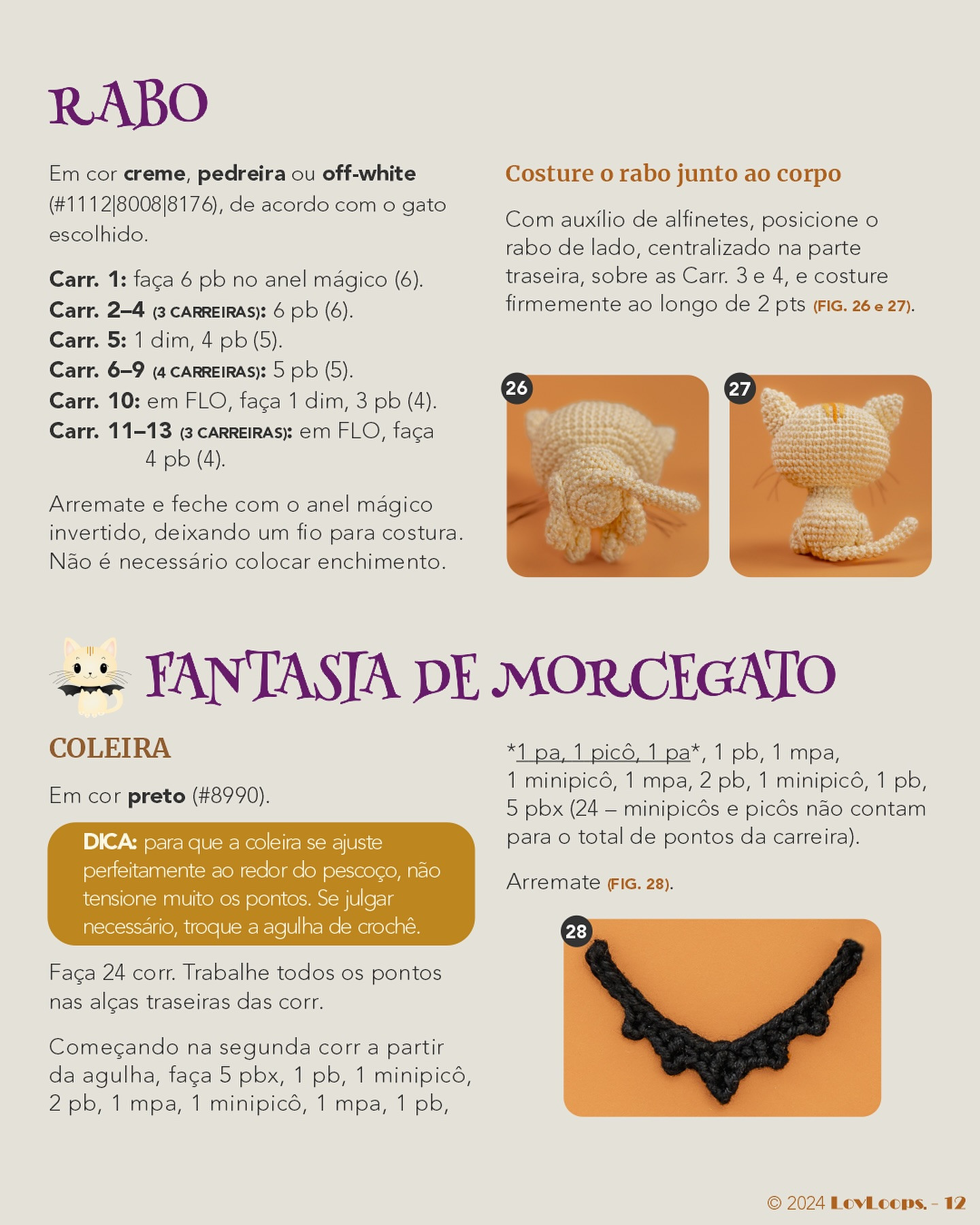 Coleção de Gatinhos de Halloween: Gráficos de Crochê Grátis