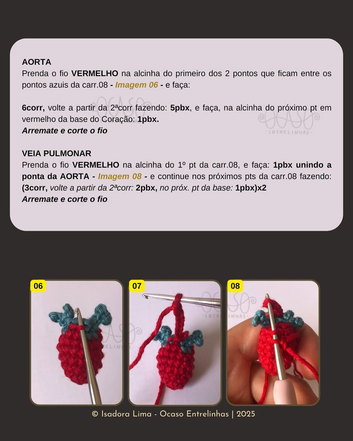 Coração em crochê: gráfico gratuito!