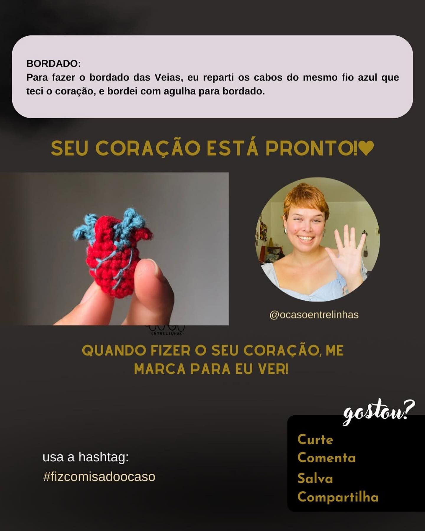 Coração em crochê: gráfico gratuito!
