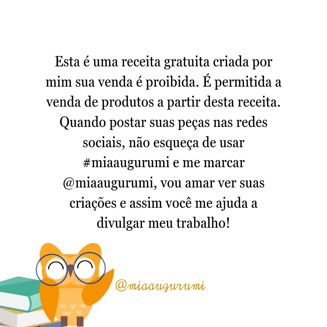 Corujinha Amigurumi: Gráfico de Receita Grátis