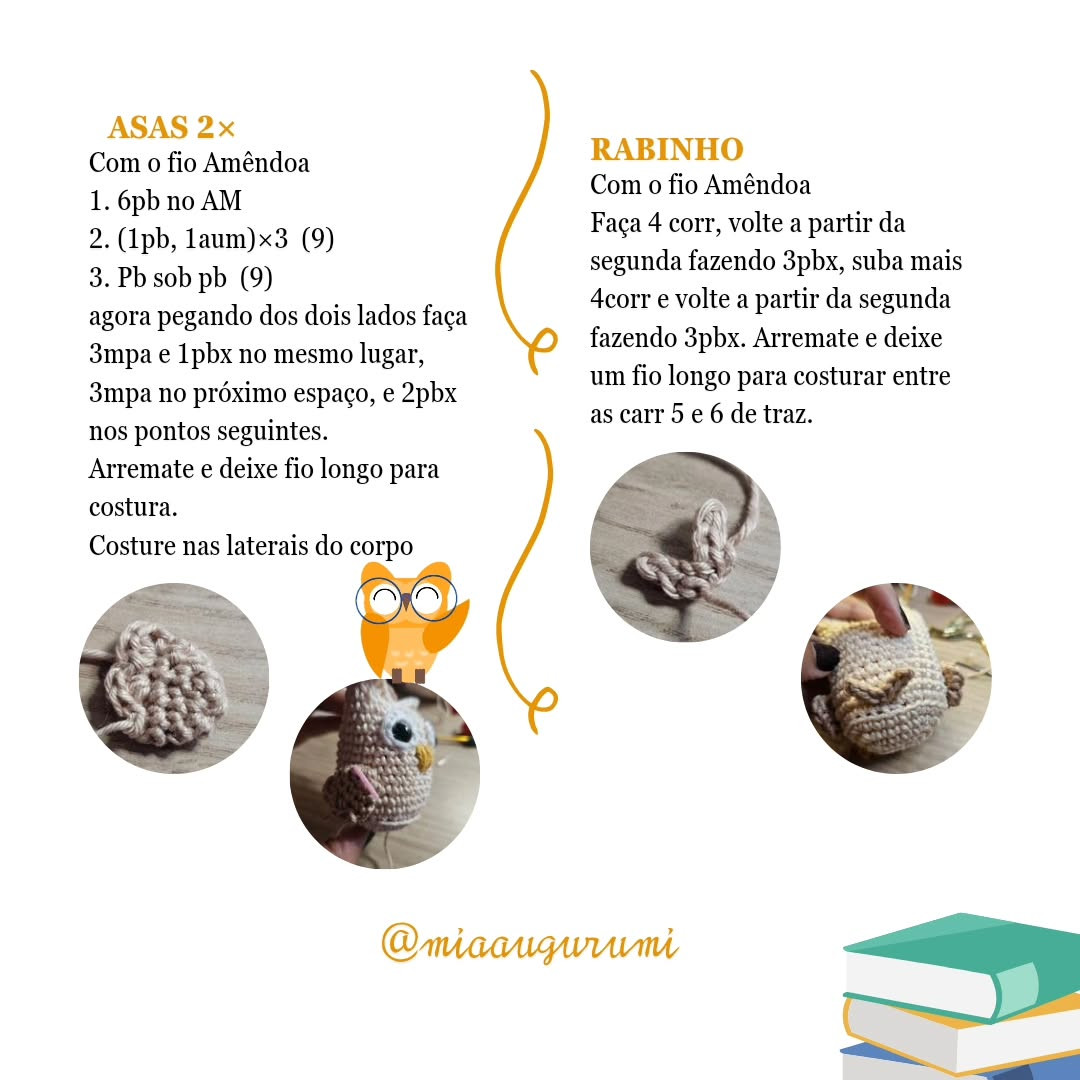 Corujinha Amigurumi: Gráfico de Receita Grátis