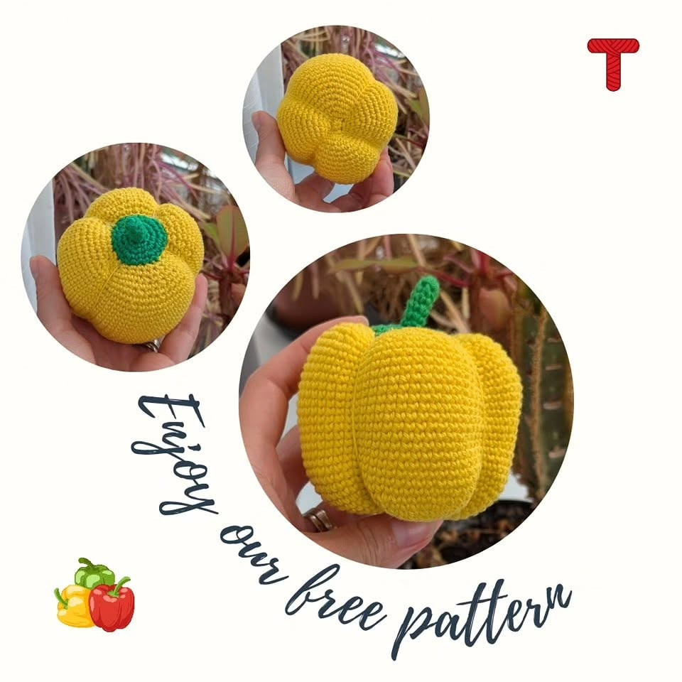 Crochet Bell Pepper Amigurumi: Free Pattern