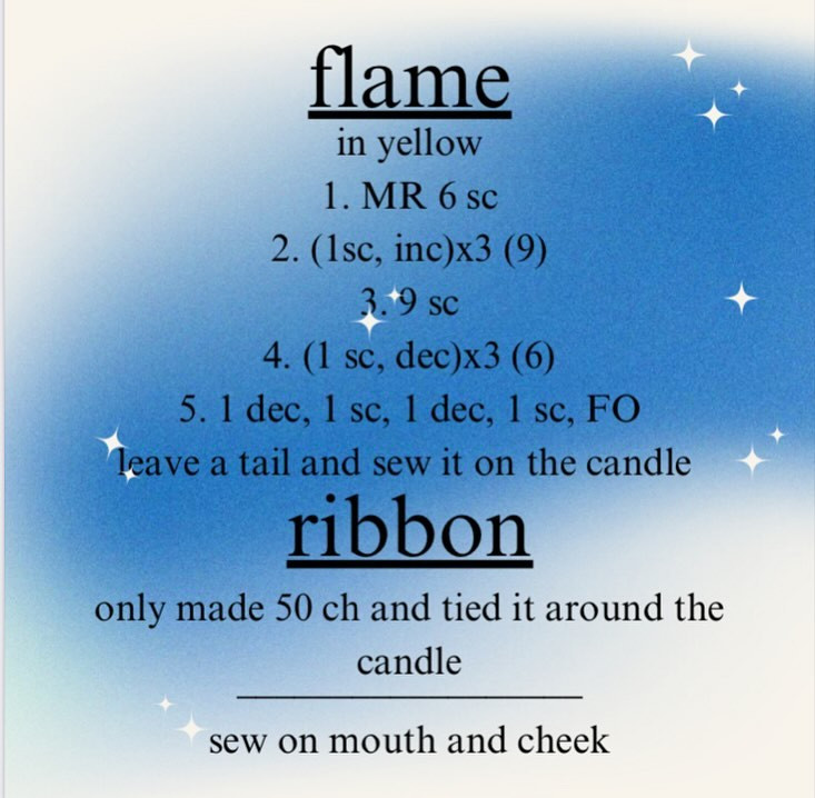 Crochet Big Candle Amigurumi Pattern: Low Sew Design