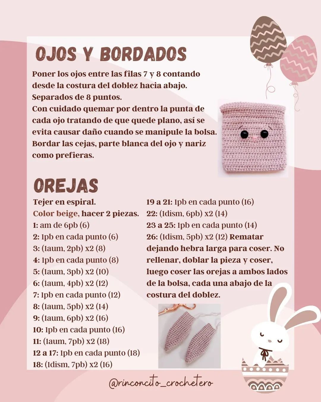 Crochet Bunny Bag Pattern Chart