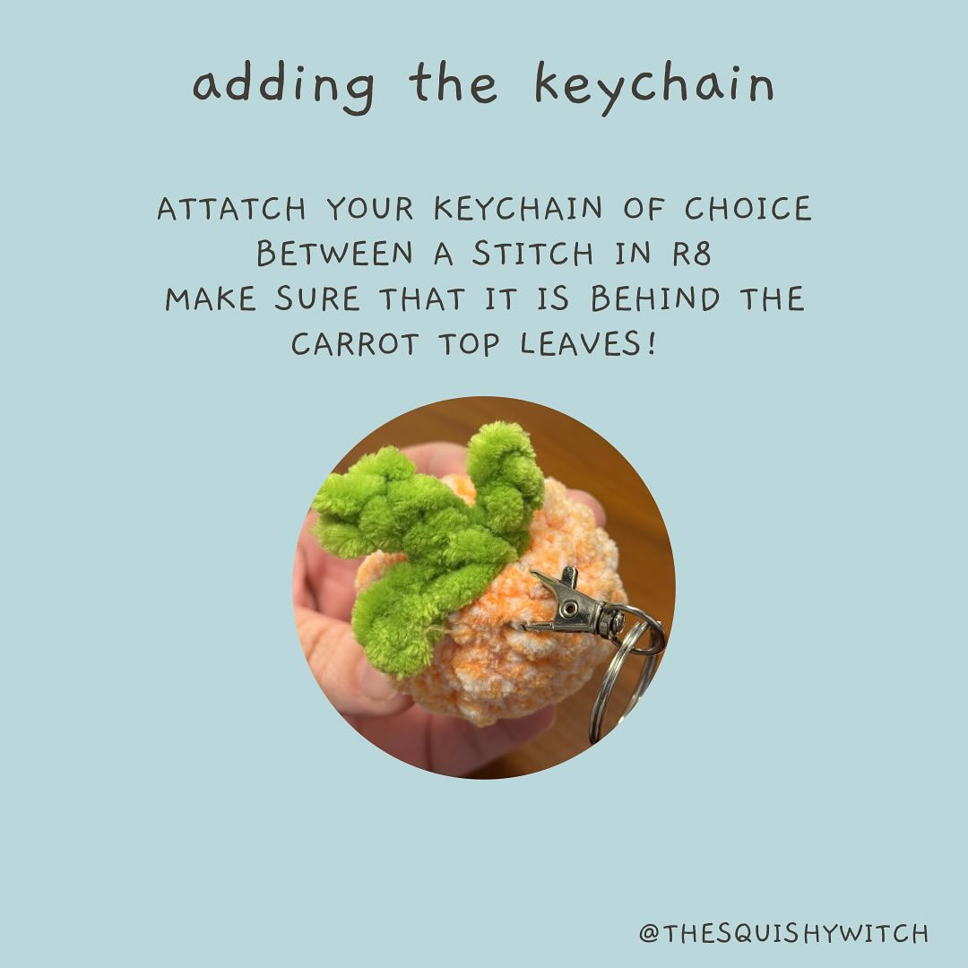 Crochet Carrot Keychain Pattern