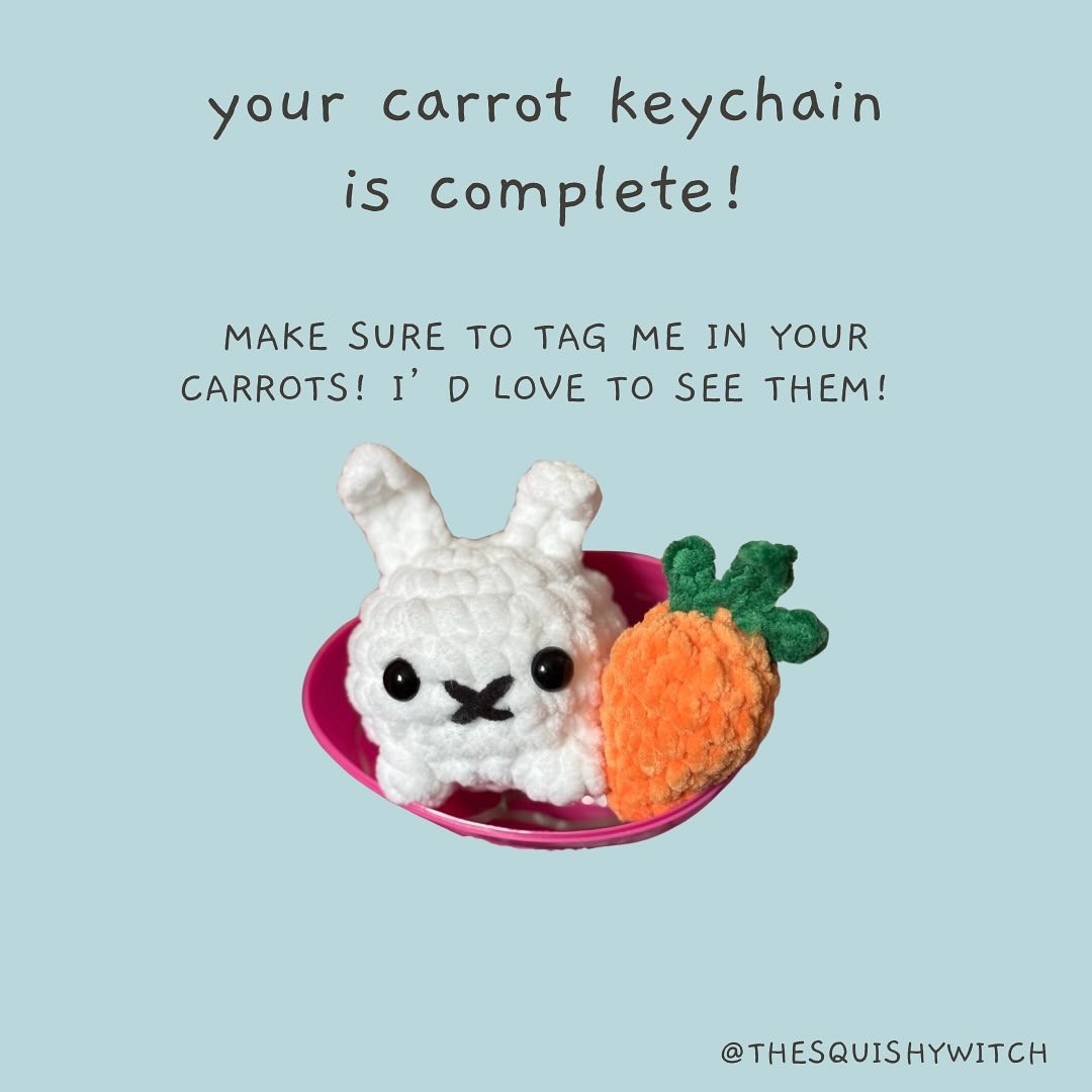 Crochet Carrot Keychain Pattern