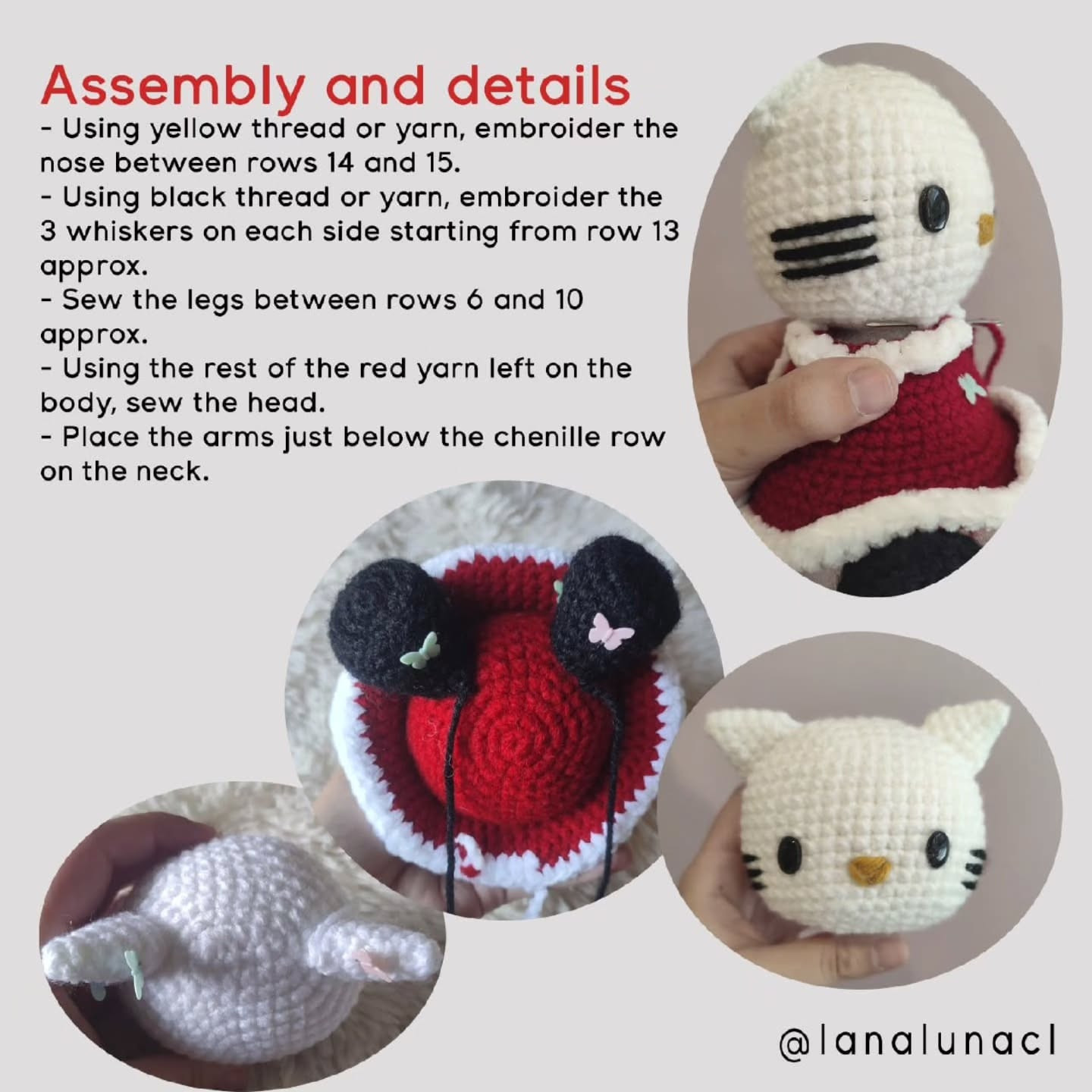 Crochet Christmas Kitty Amigurumi Free Pattern