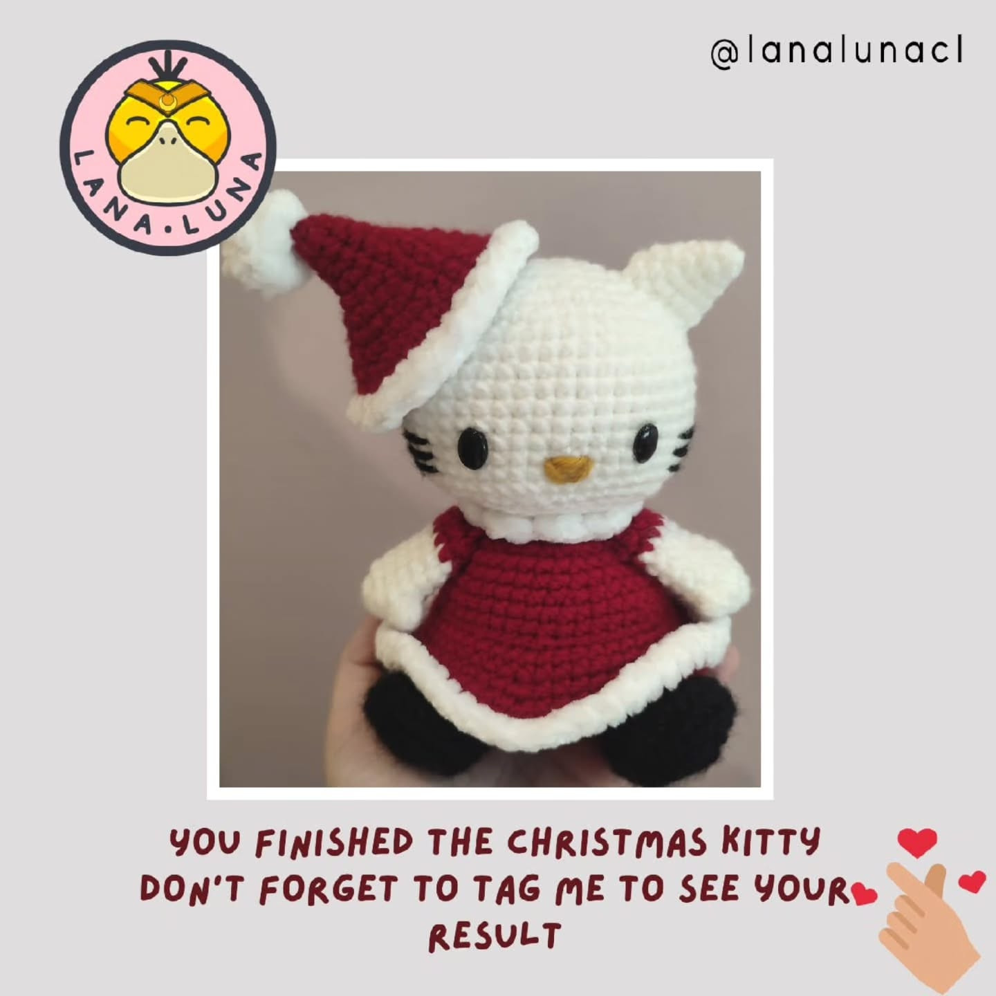 Crochet Christmas Kitty Amigurumi Free Pattern