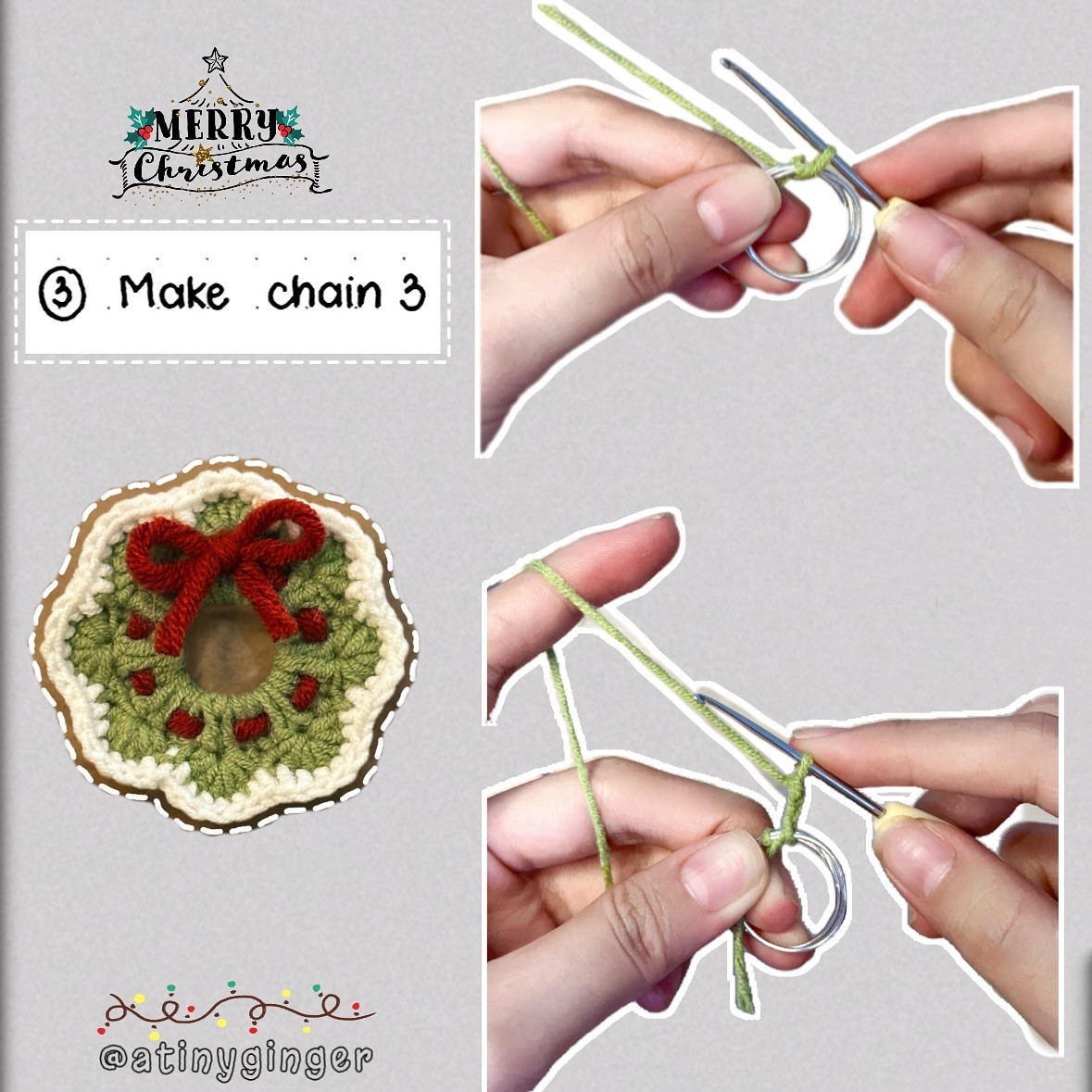 Crochet Christmas Wreath Pattern