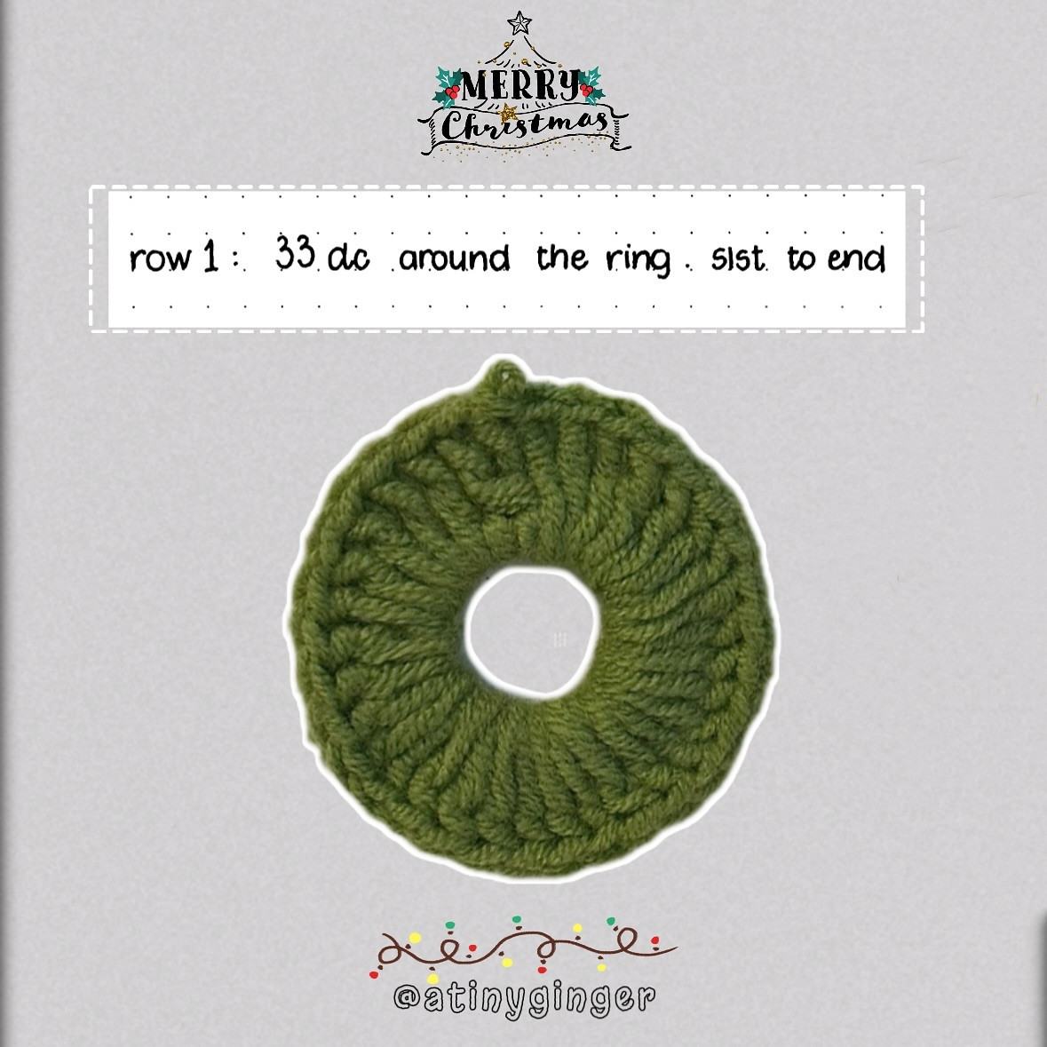 Crochet Christmas Wreath Pattern