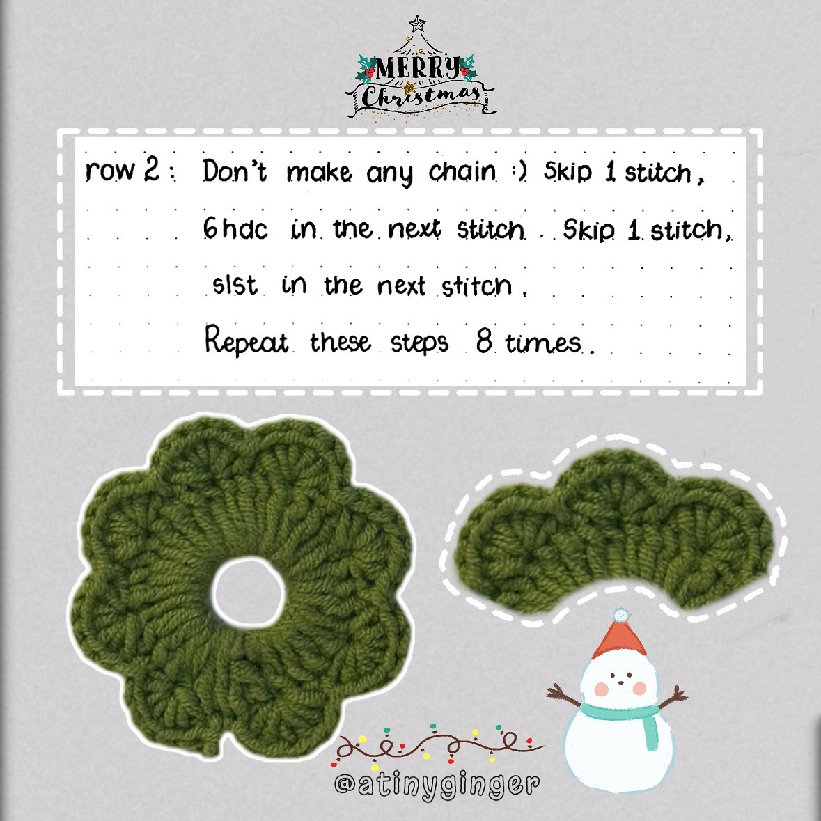 Crochet Christmas Wreath Pattern