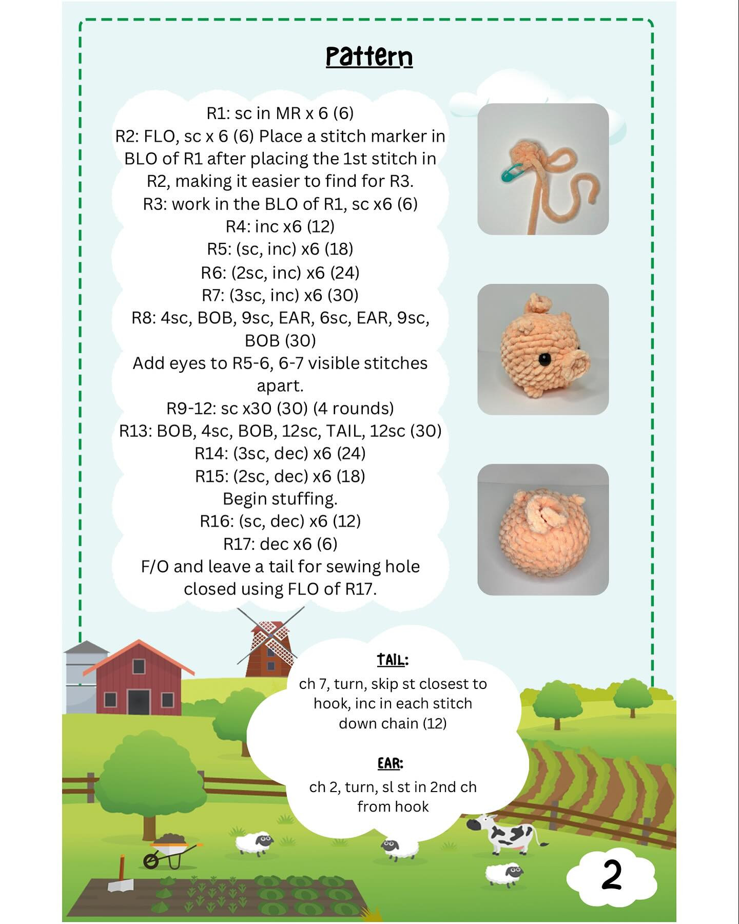 Crochet Chunky Piggy: No-Sew Pattern