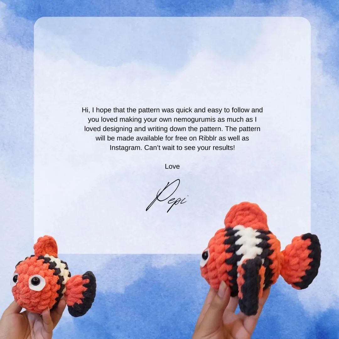 Crochet Clownfish Amigurumi Pattern