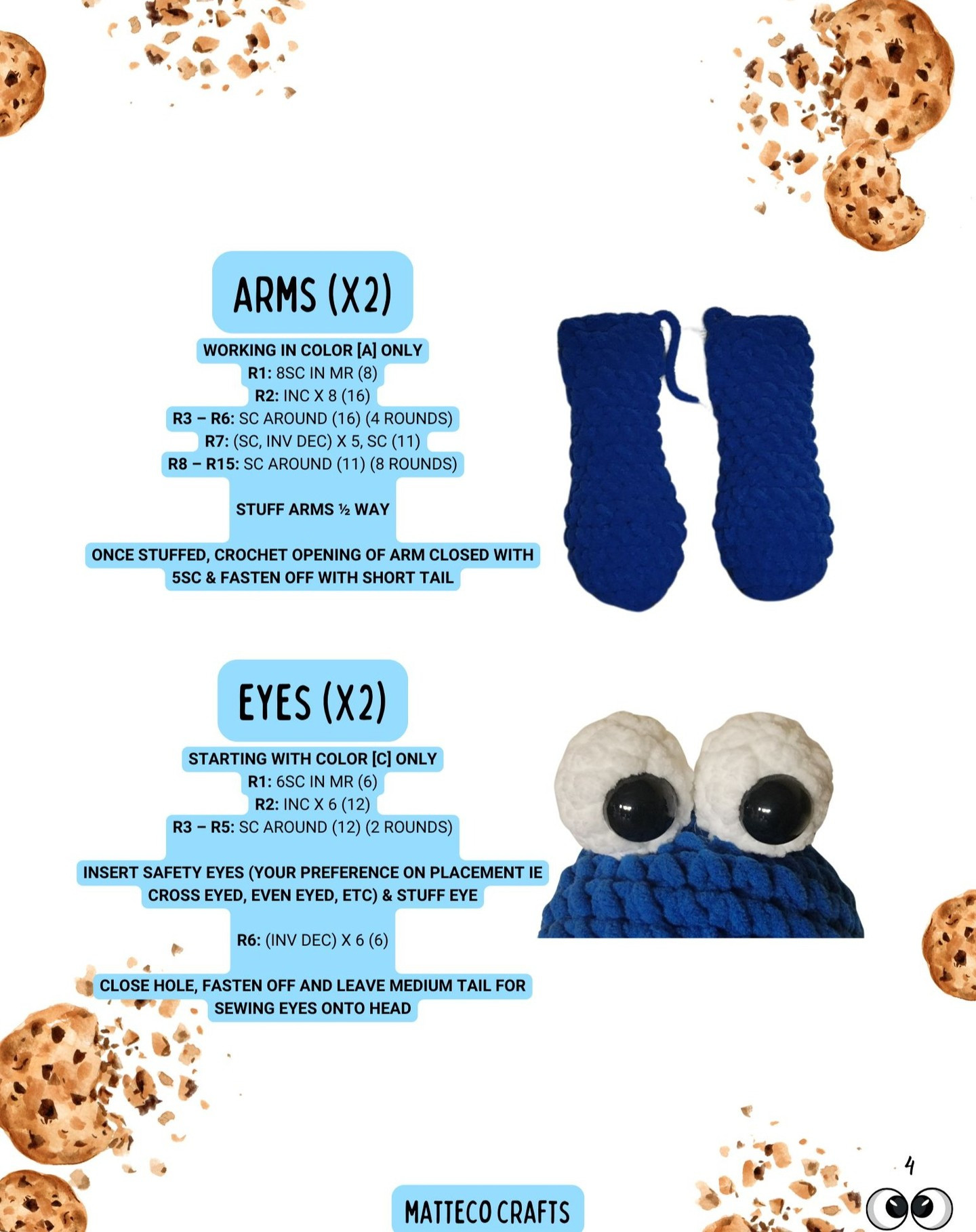 Crochet Cookie Monster Pattern