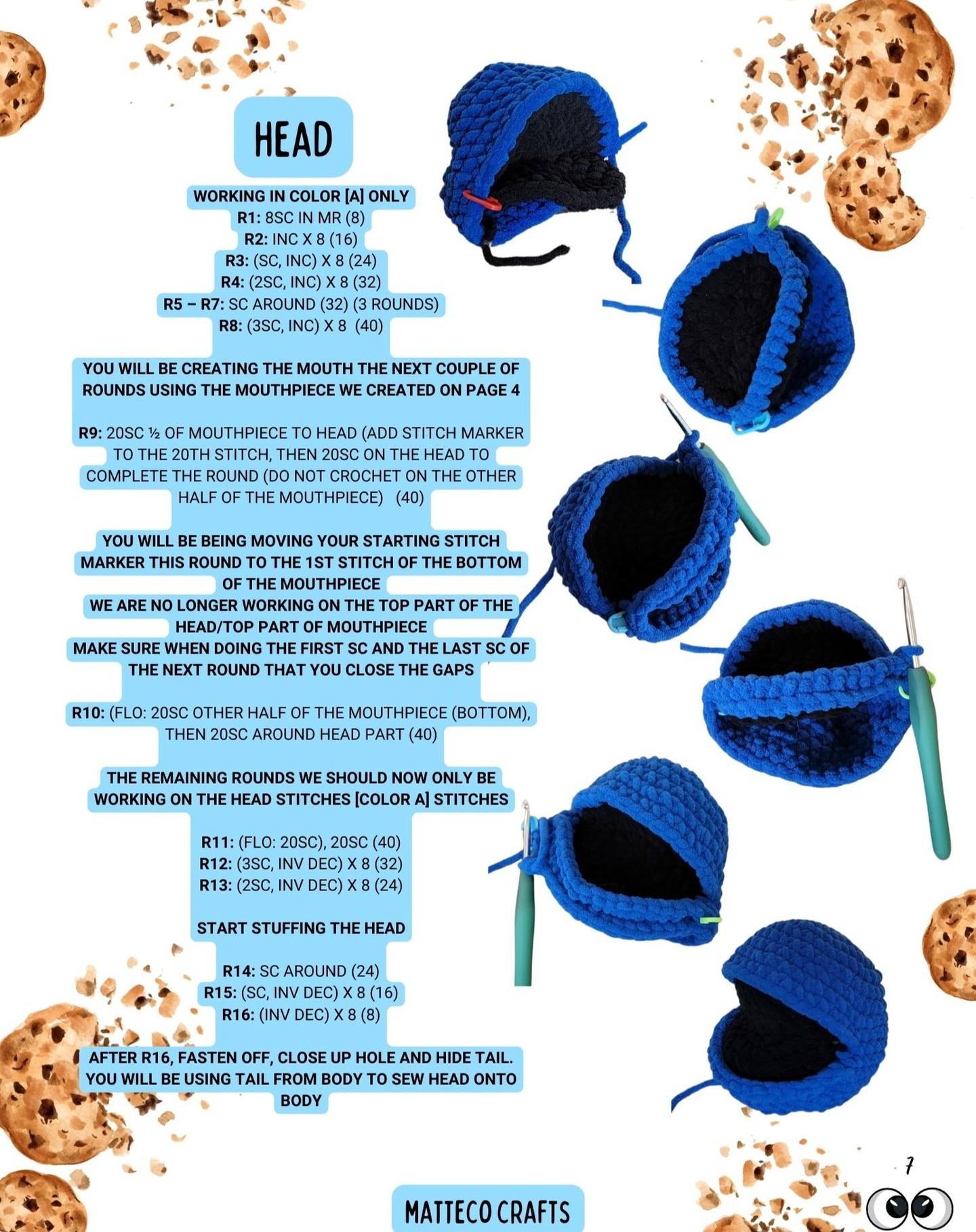 Crochet Cookie Monster Pattern