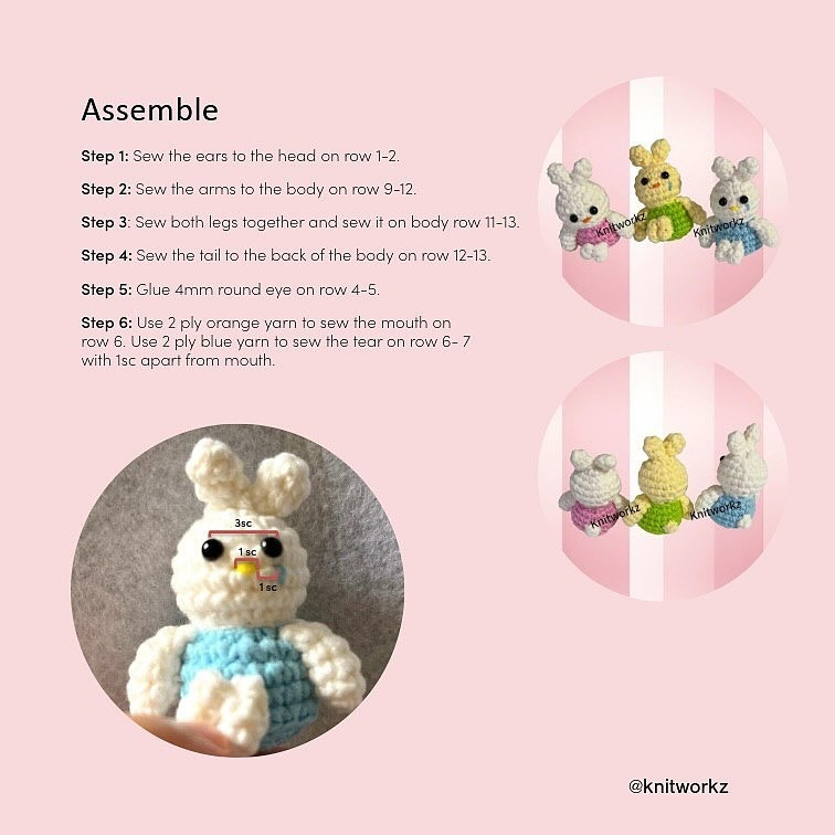 Crochet Cry Bunny Pattern & Tutorial