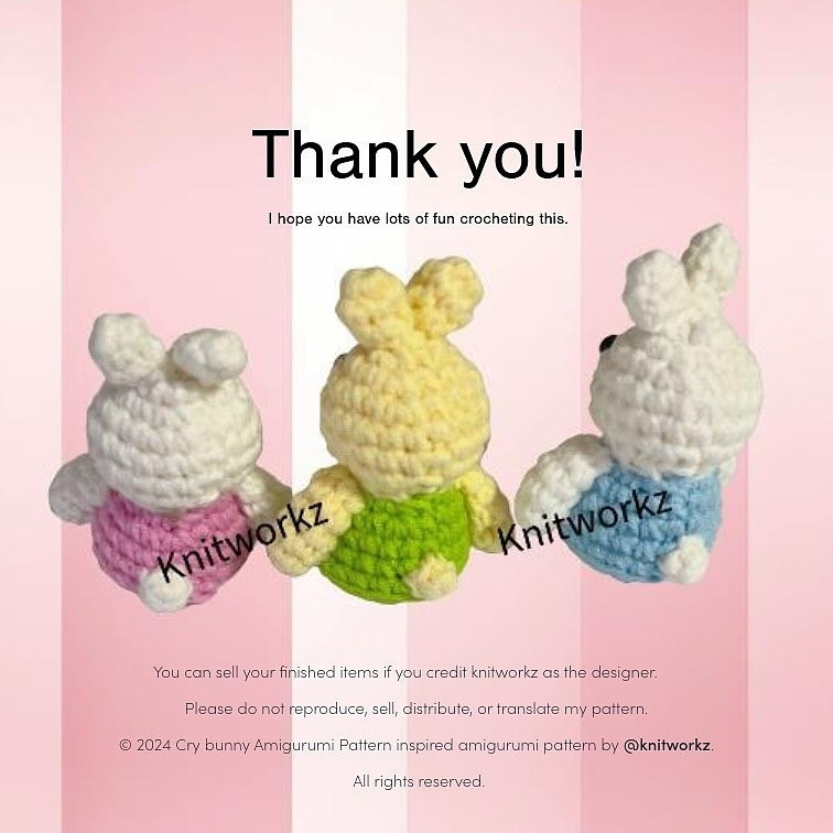 Crochet Cry Bunny Pattern & Tutorial
