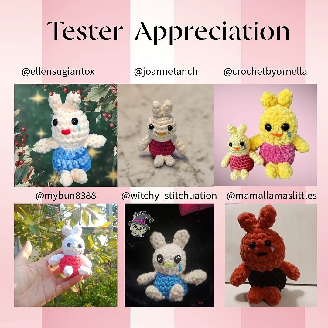 Crochet Cry Bunny Pattern & Tutorial