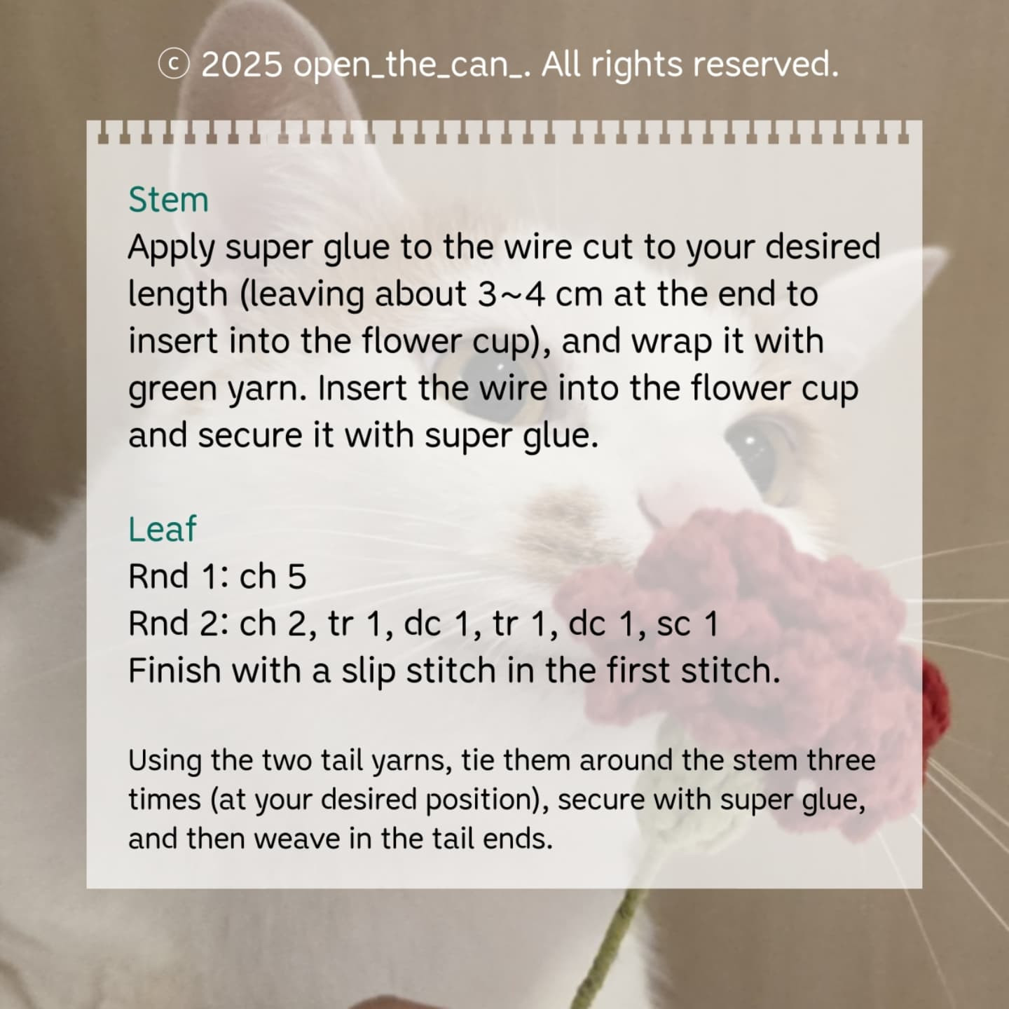Crochet Flower Carnation Pattern