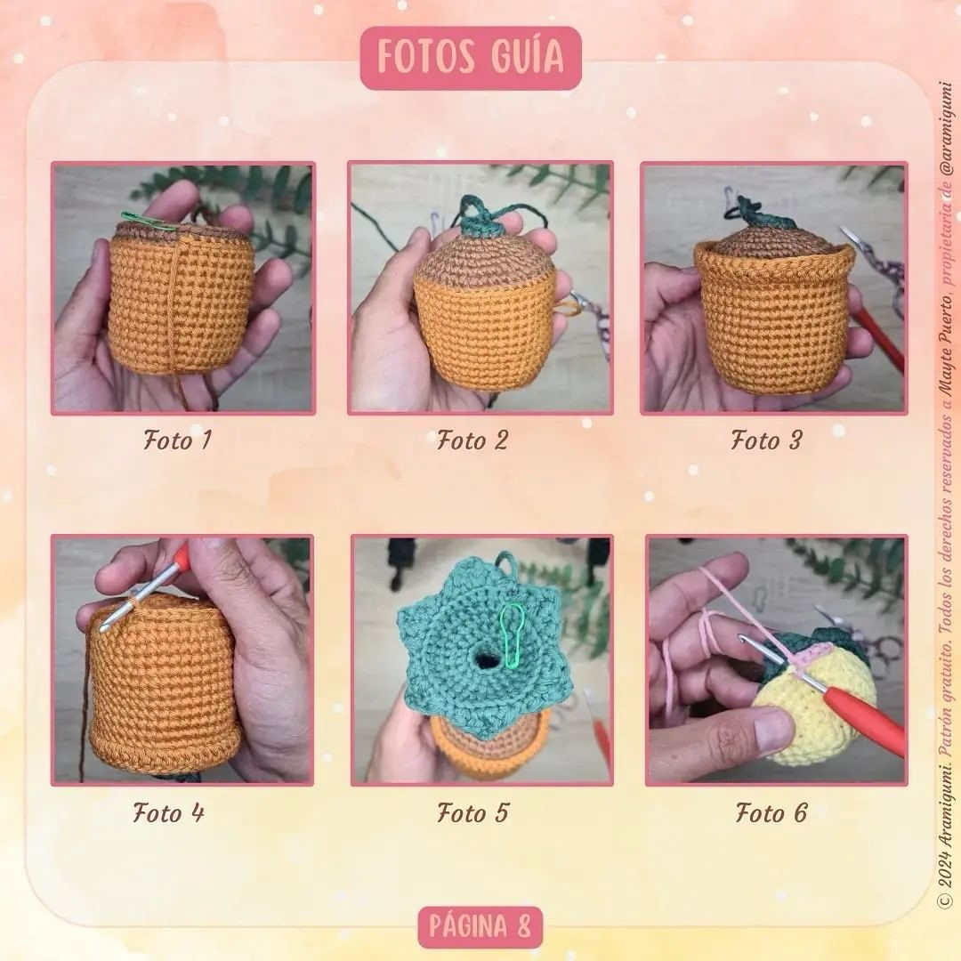 Crochet Flower in Pot Pattern