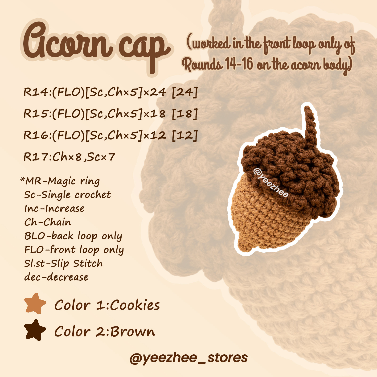 Crochet Gingerbread Man Pattern Chart