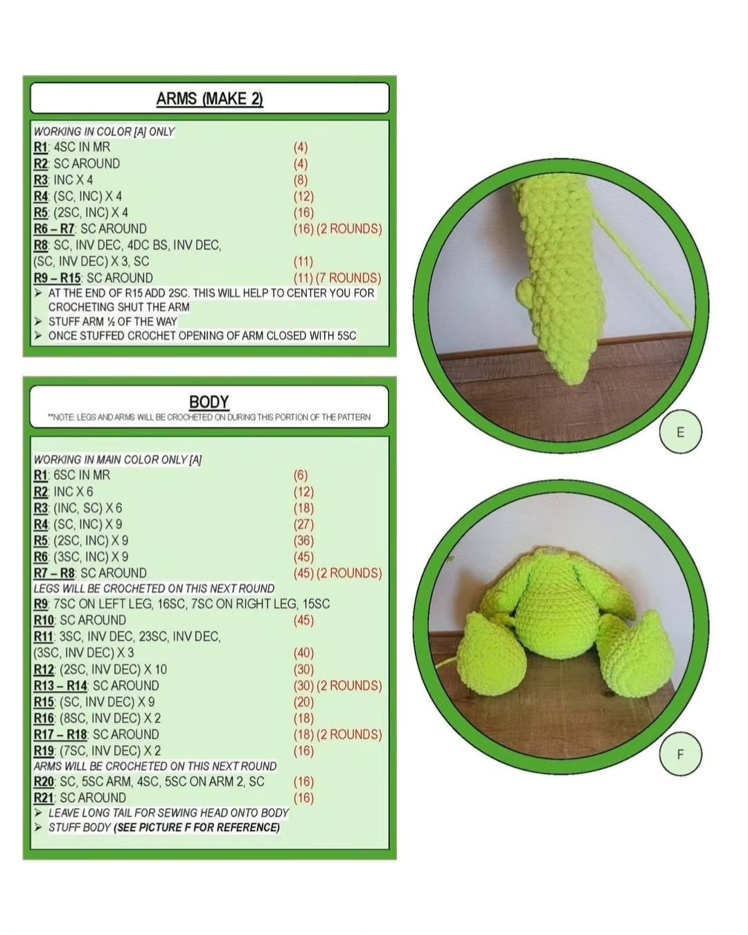 Crochet Grinch Pattern: Low Sew Amigurumi