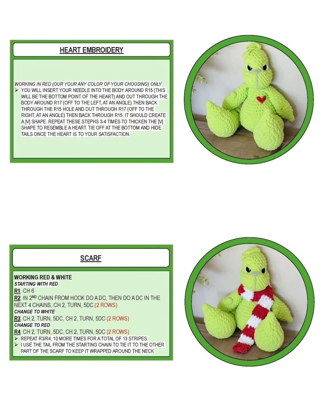 Crochet Grinch Pattern: Low Sew Amigurumi