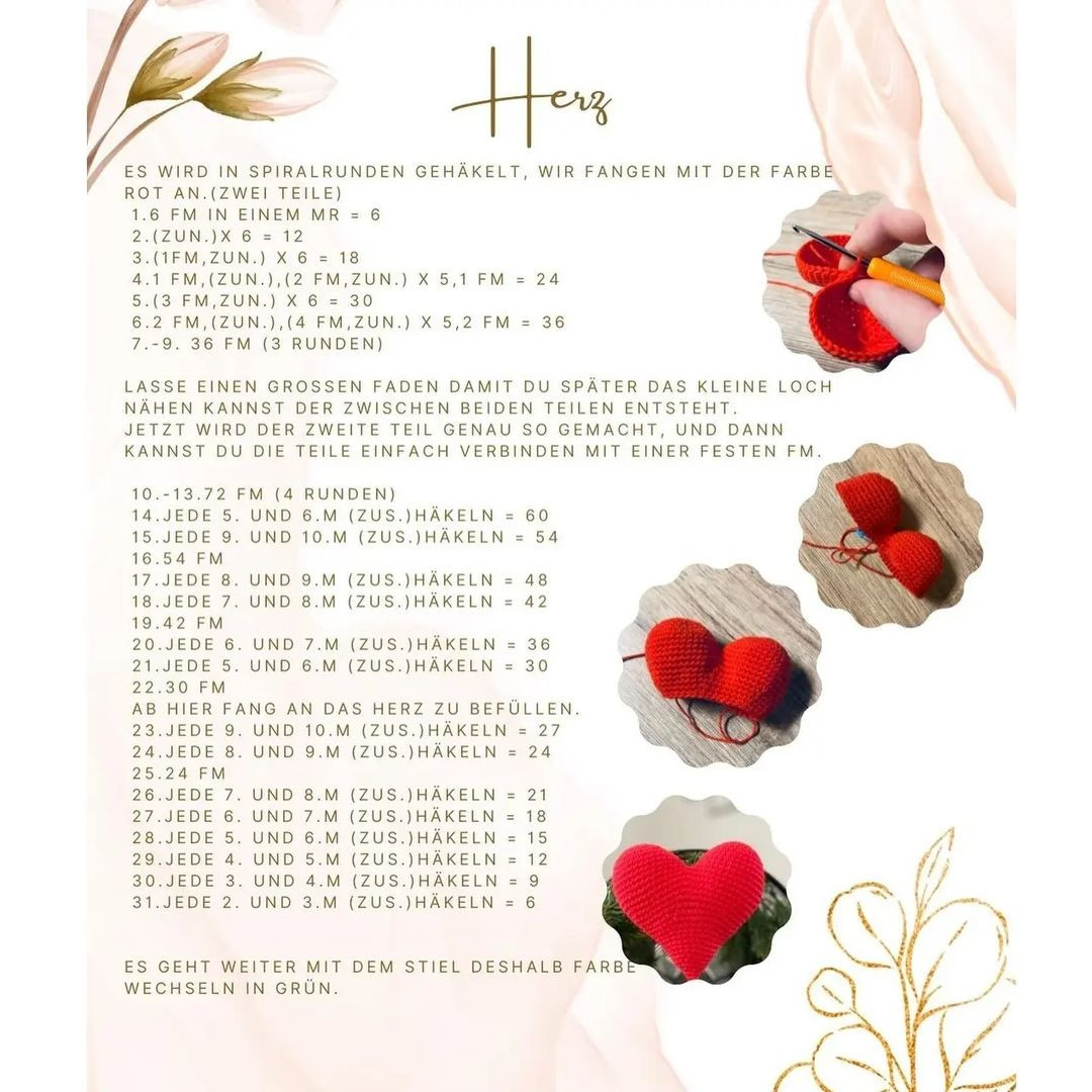 Crochet Heart Flower Pot: Free Pattern