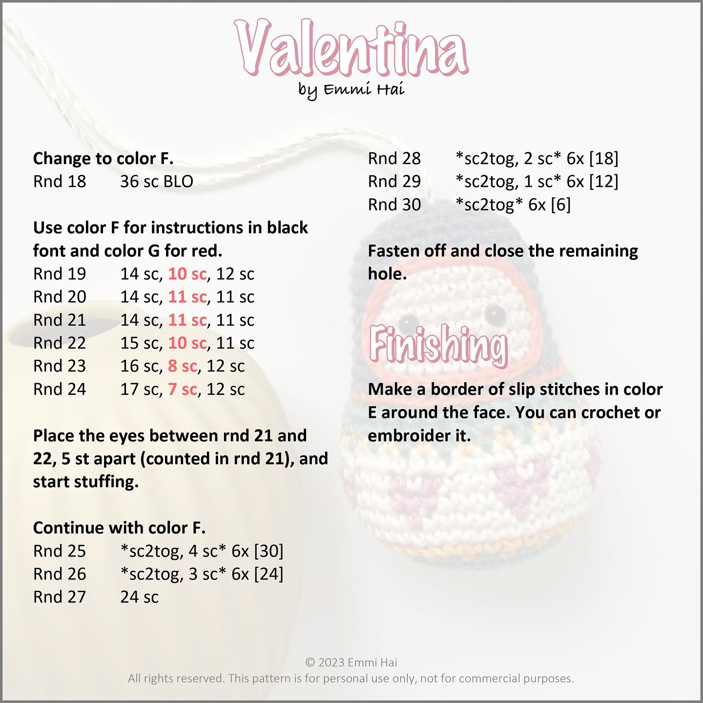 Crochet Matryoshka Doll Amigurumi Pattern