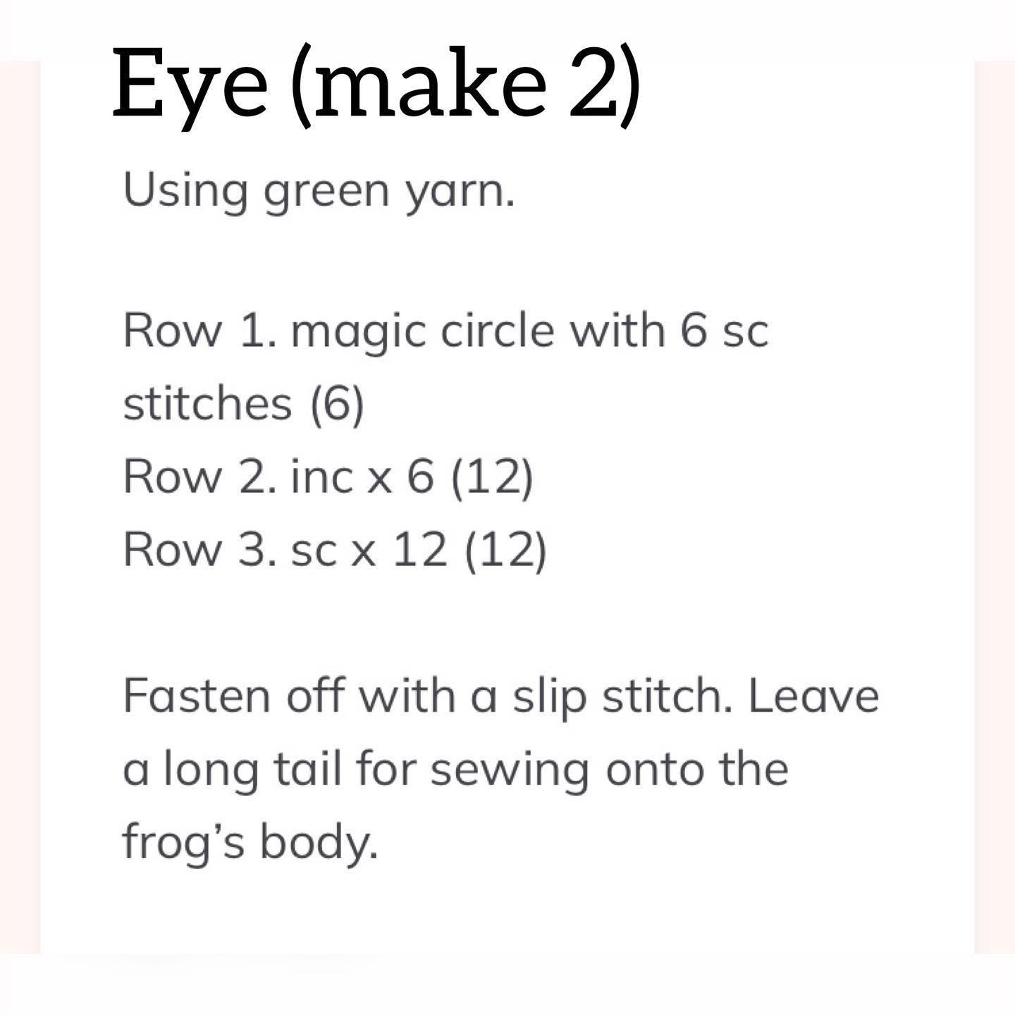 Crochet Mini Froggy: Easy Pattern Chart