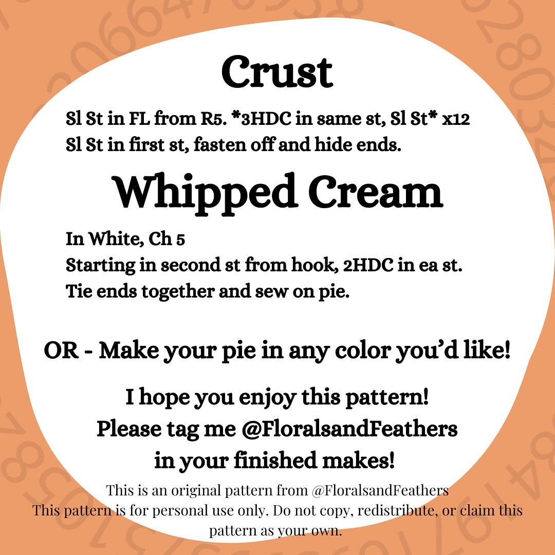 Crochet Mini Pie Pattern