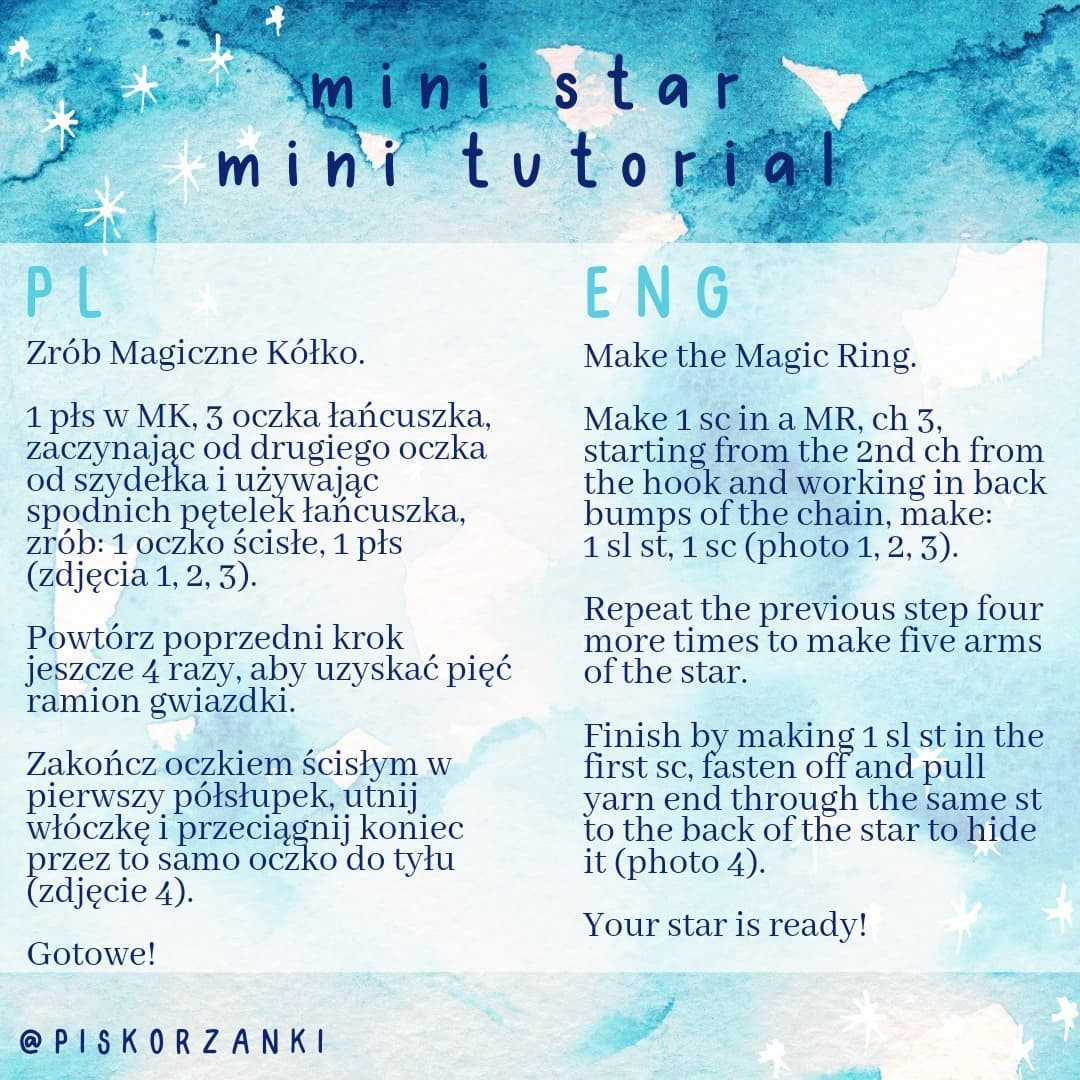 Crochet Mini Star Tutorial