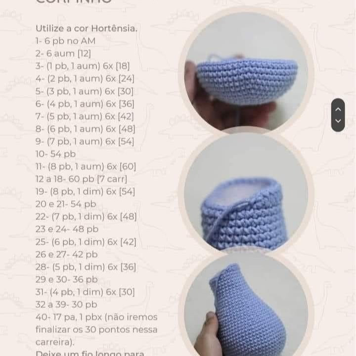 Crochet Pattern: Adorable Baby Brachiosaurus