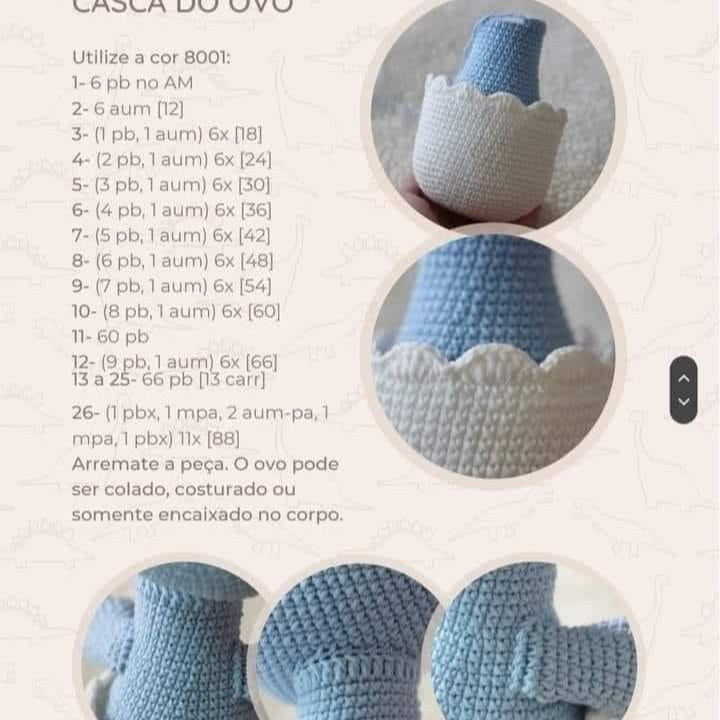 Crochet Pattern: Adorable Baby Brachiosaurus