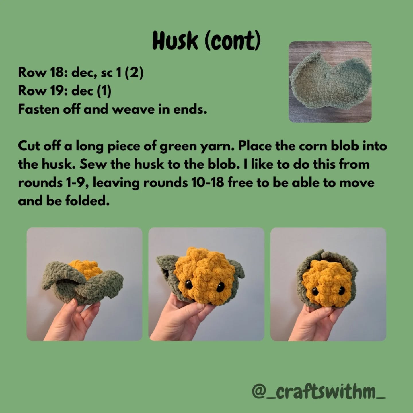 Crochet Pattern: Adorable Baby Corn Desk Blob