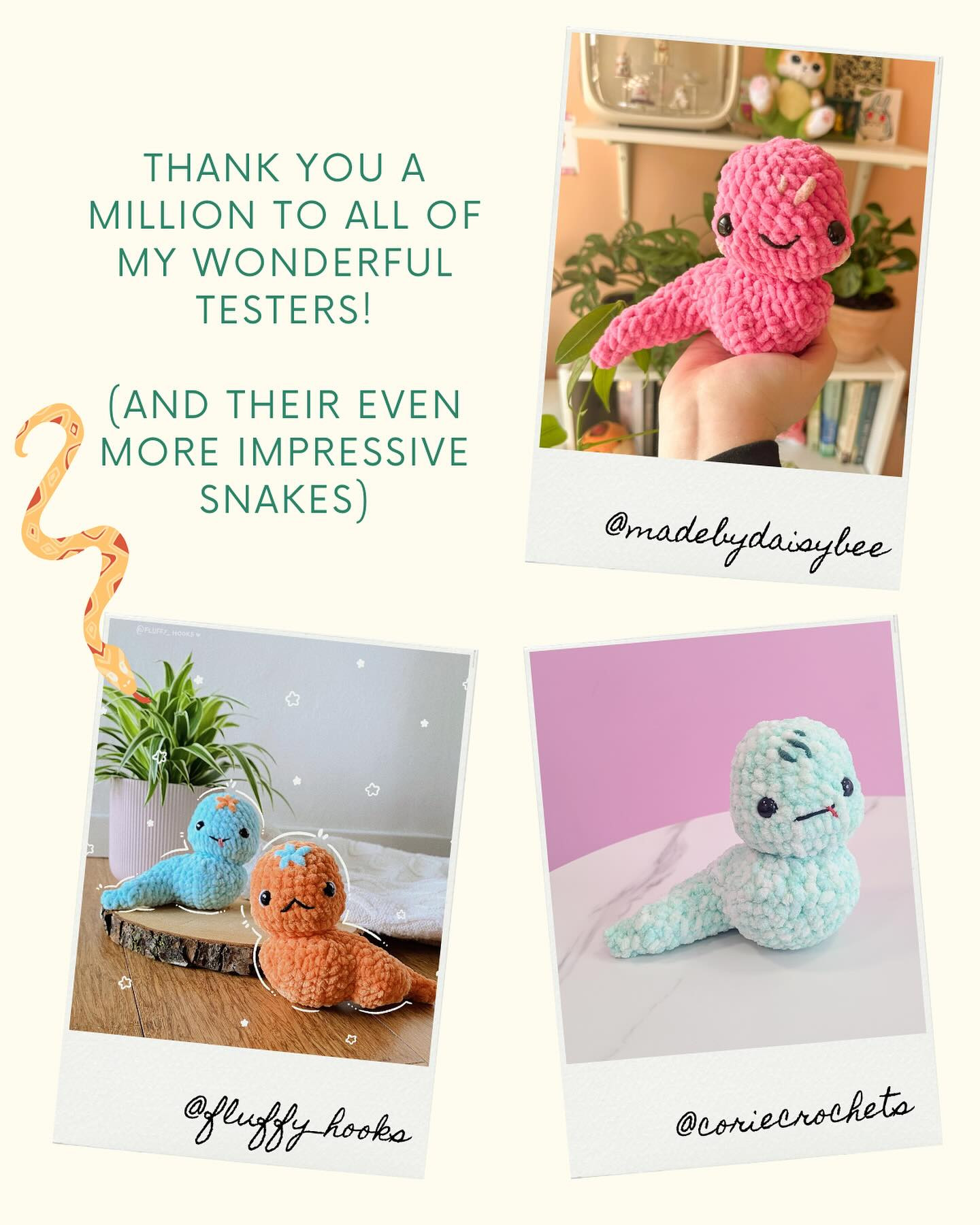 Crochet Pattern: Adorable Baby Snakes!