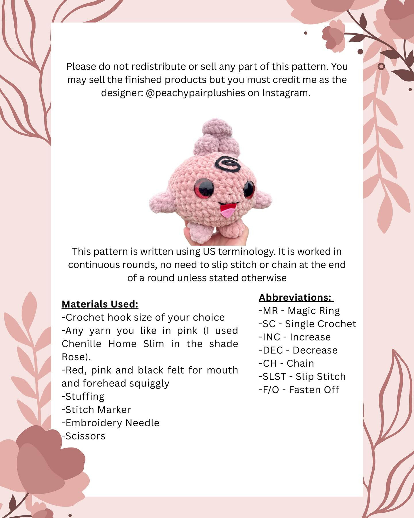 Crochet Pattern: Adorable Igglybuff Amigurumi