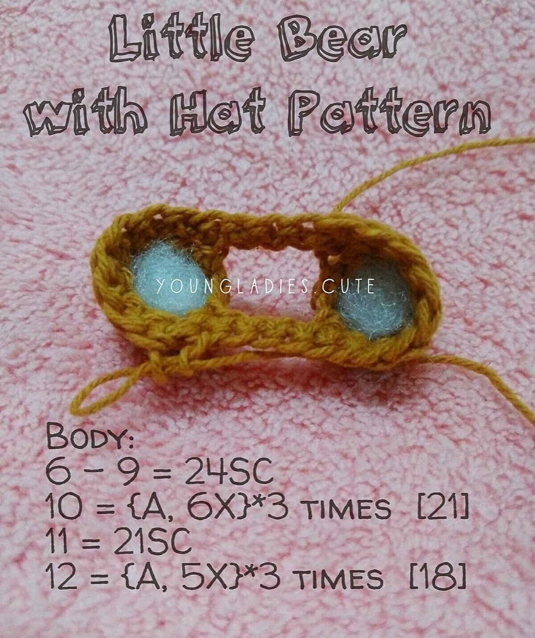 Crochet Pattern: Adorable Little Bear with Hat