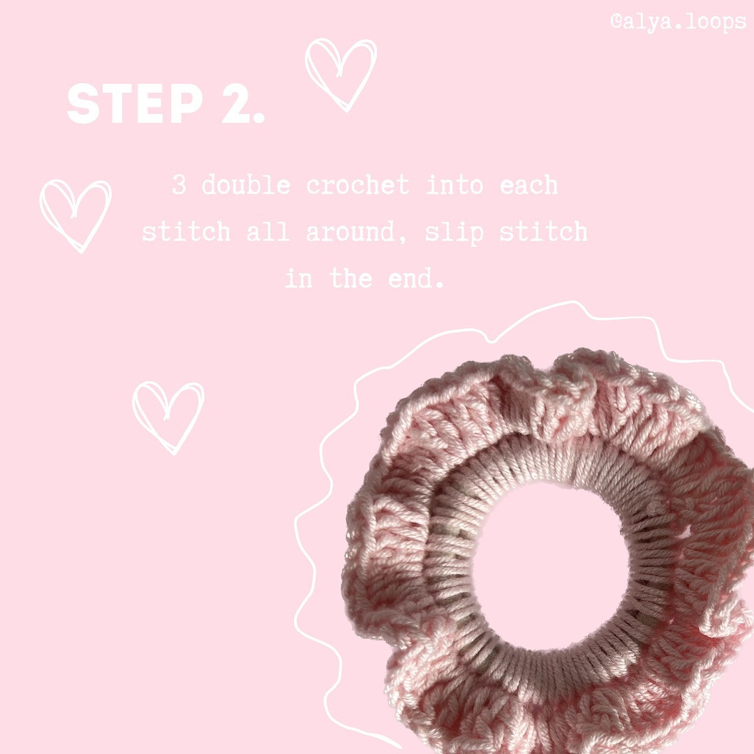 Crochet Pattern: Adorable Pink Scrunchie