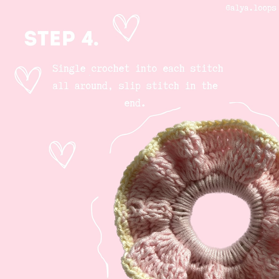 Crochet Pattern: Adorable Pink Scrunchie