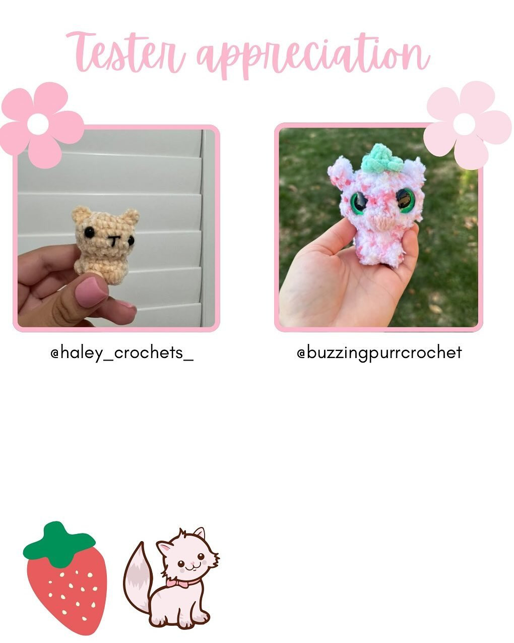 Crochet Pattern: Adorable Strawberry Cat