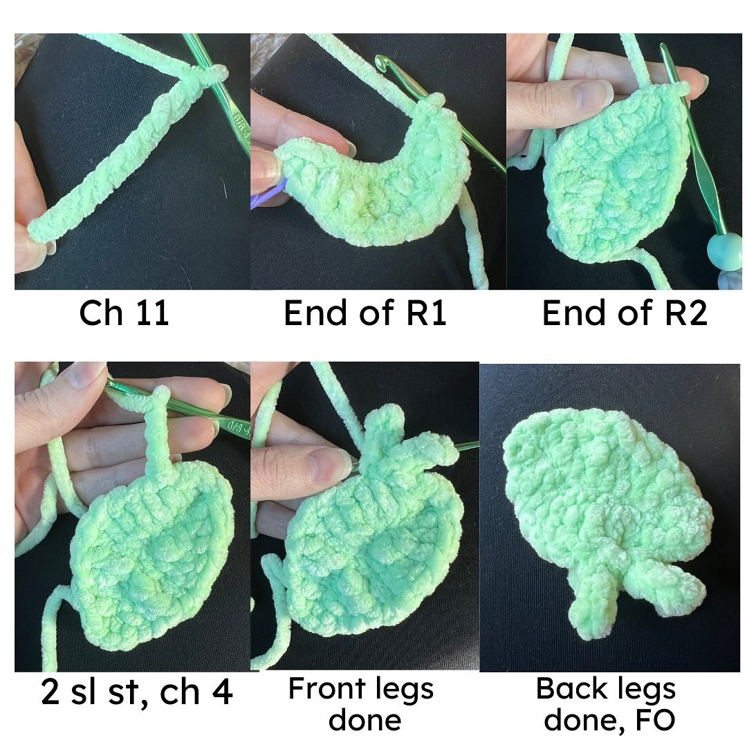Crochet Pattern: Adorable Walking Leaf Bugs