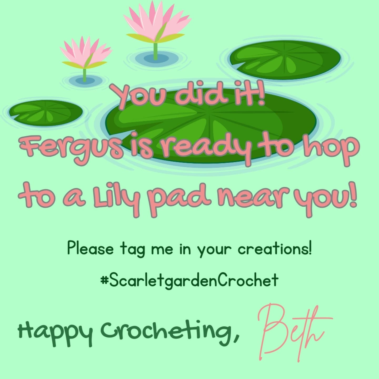 Crochet Pattern: Fergus the Frog from Scarlet Garden Crochet