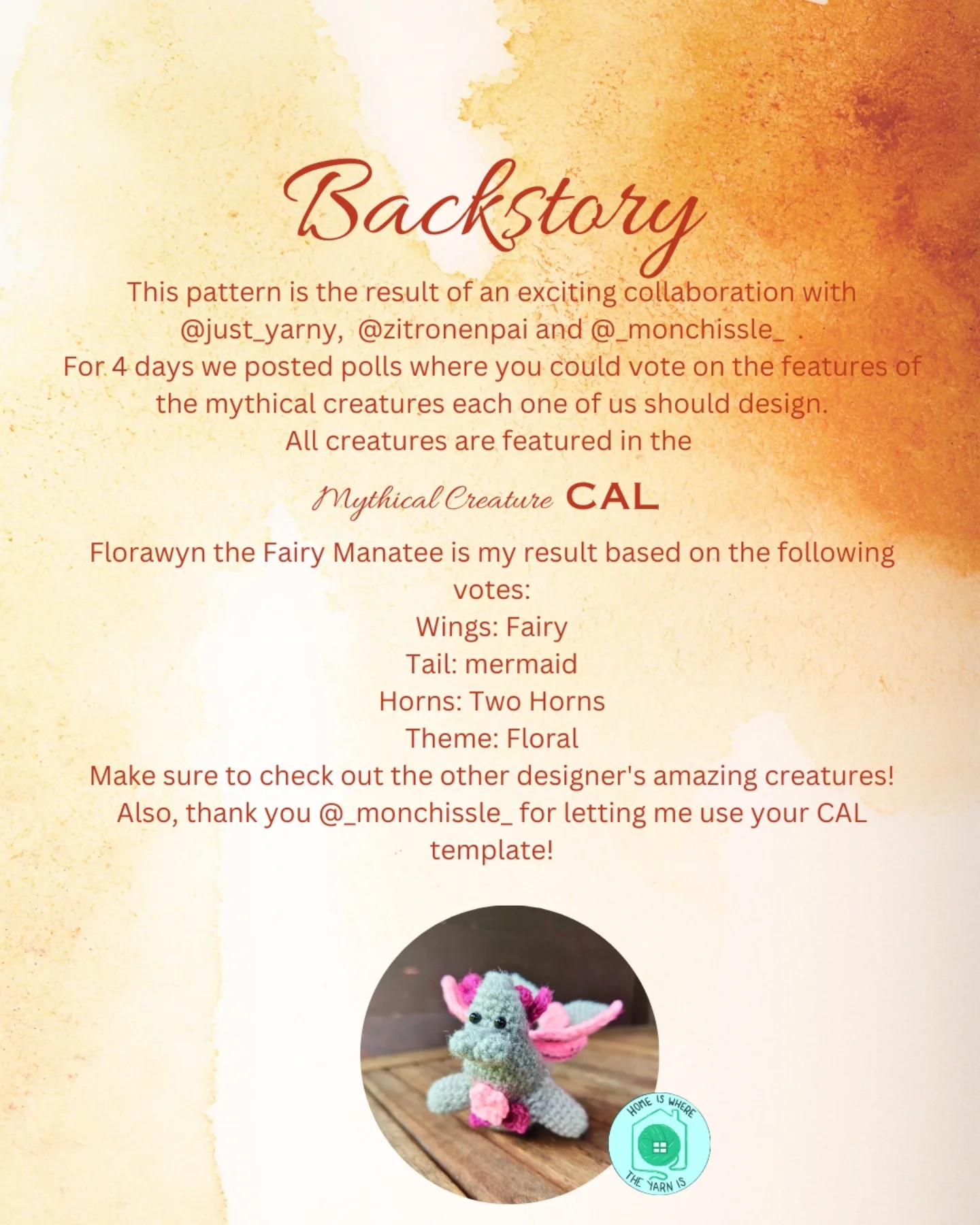 Crochet Pattern: Florawyn the Fairy Manatee