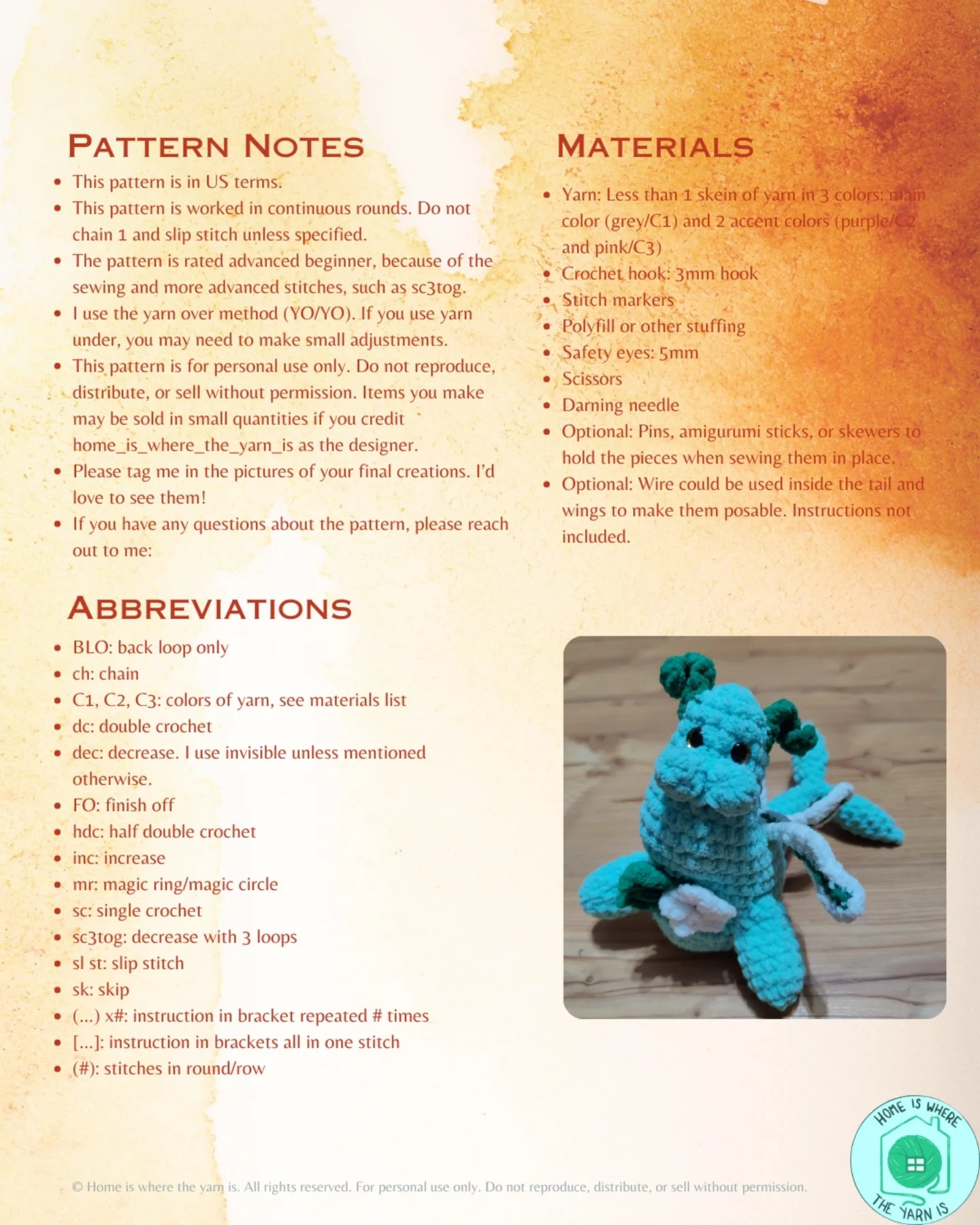 Crochet Pattern: Florawyn the Fairy Manatee