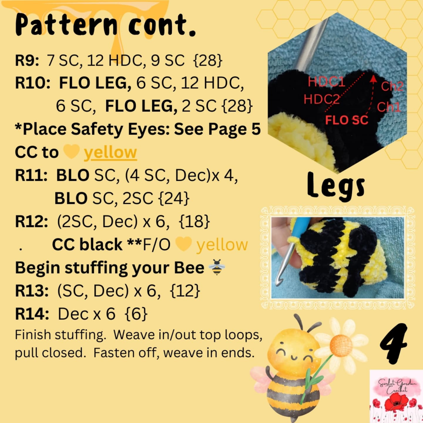 Crochet Pattern: Jolly Mini Bee Amigurumi