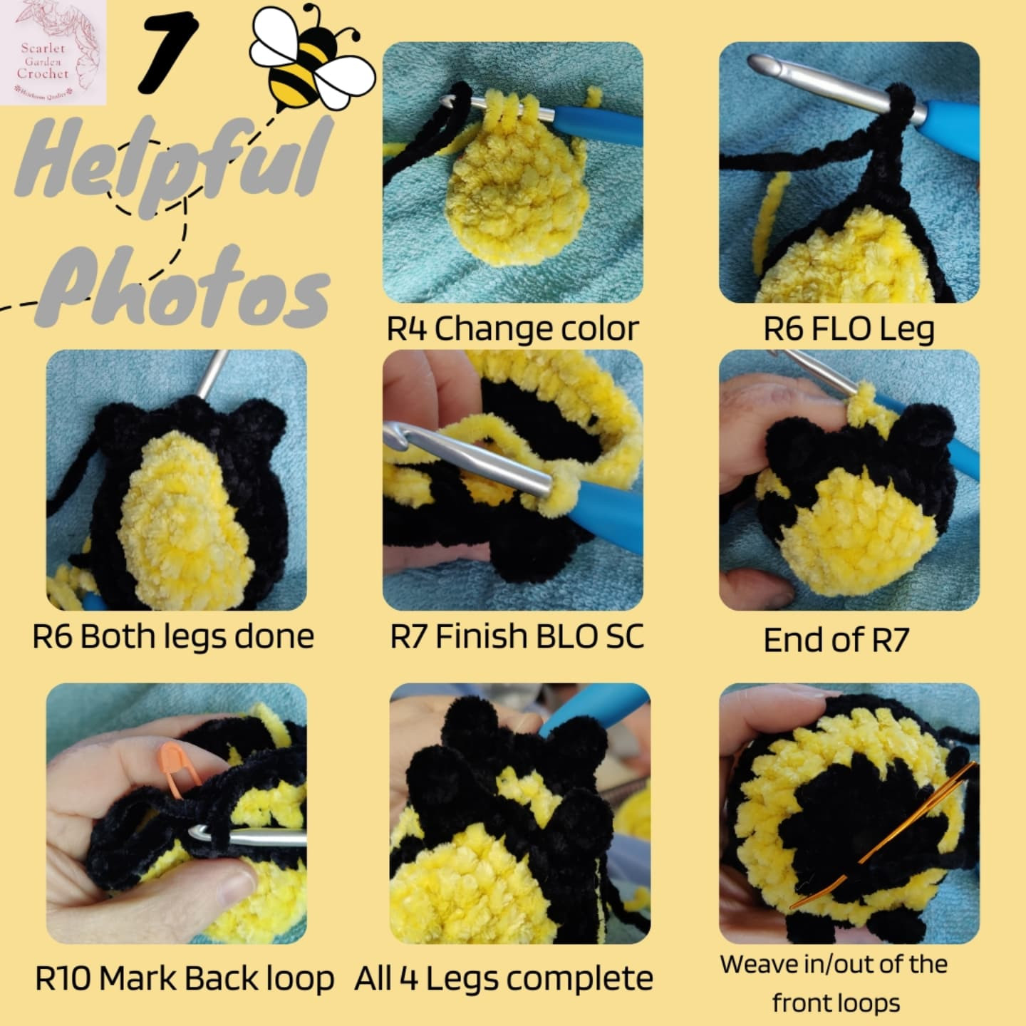 Crochet Pattern: Jolly Mini Bee Amigurumi